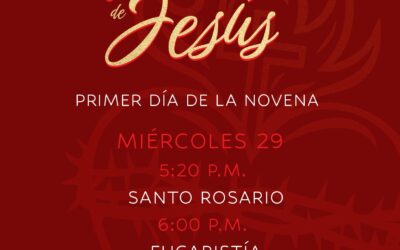 Celebración del primer día de la Novena del Sagrado Corazón